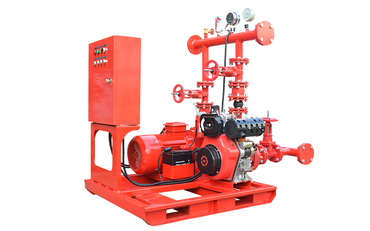 ED small flow fire pump set-- (Electric + diesel pump)